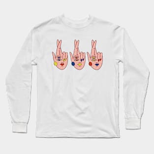 pop art heads Long Sleeve T-Shirt